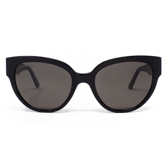 BALENCIAGA BLACK ACETATE CAT EYE UNISEX SUNGLASSES BB0050S - Picture 3 of 5